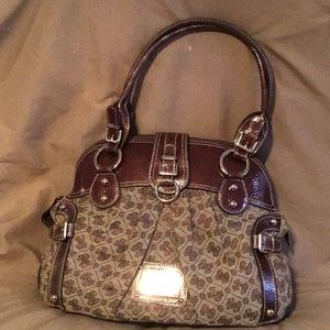 Guess signature print hobo bag